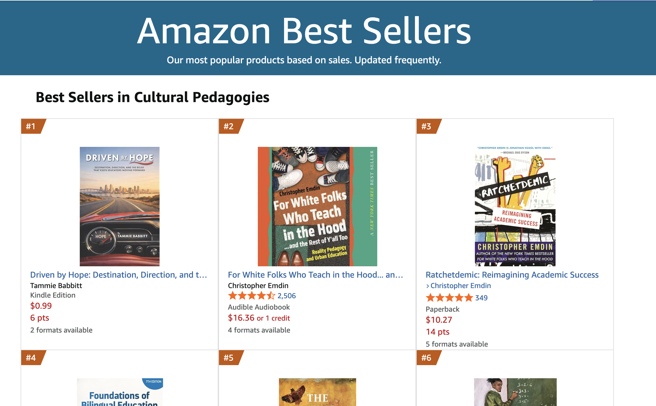 Driven by Hope - Number 1 in Cultural Pedagogies