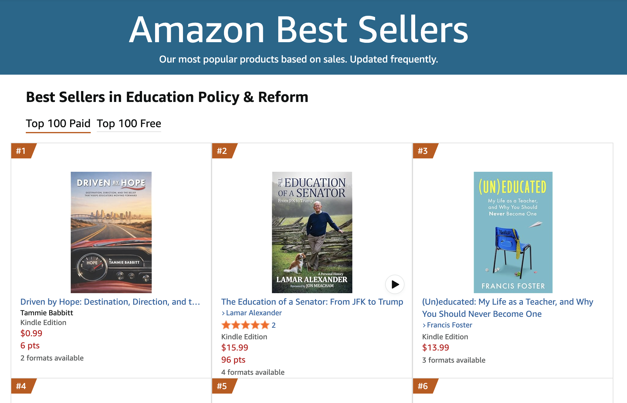 Driven by Hope - Number 1 in Education Policy & Reform