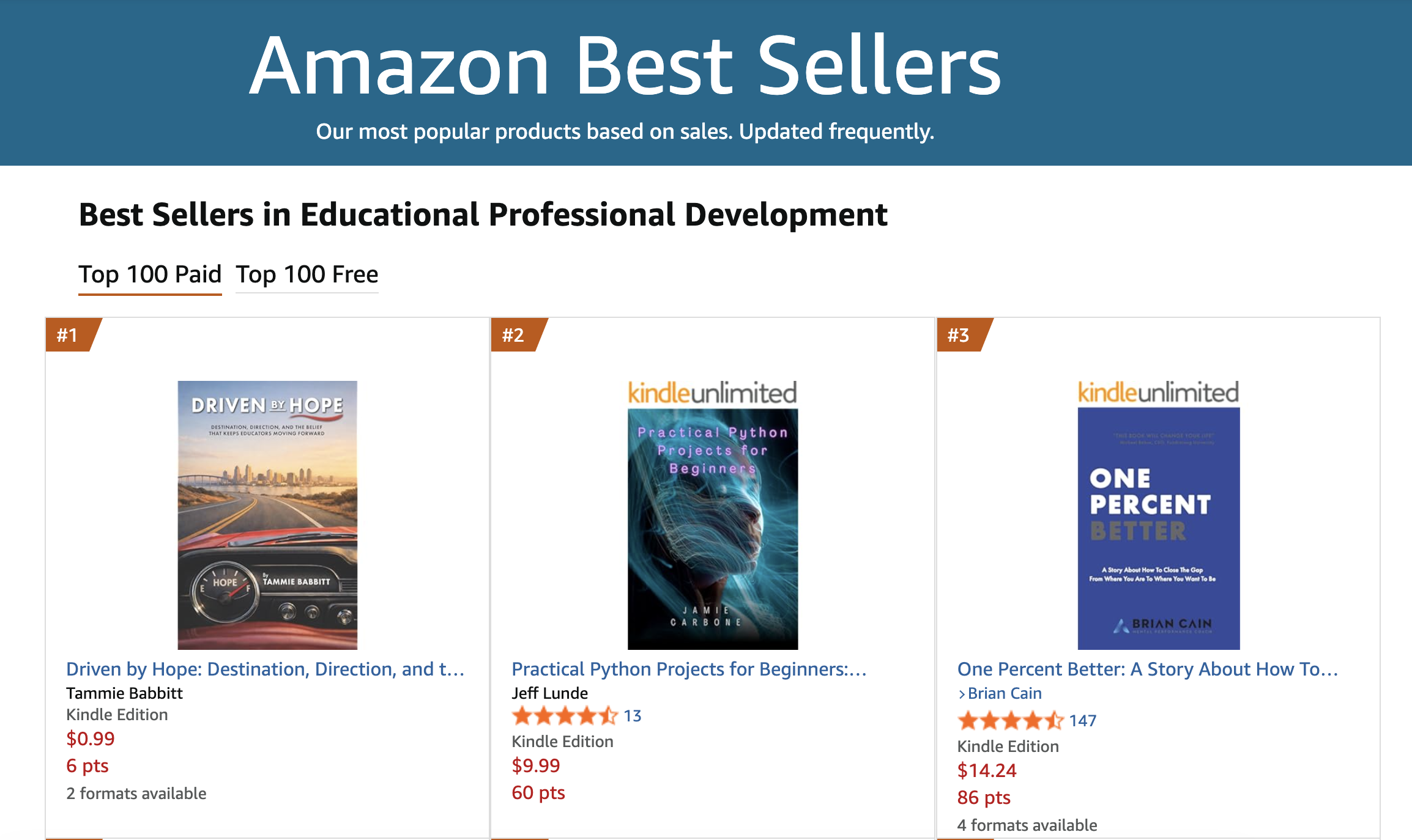 Driven by Hope - Number 1 in Educational Professional Development